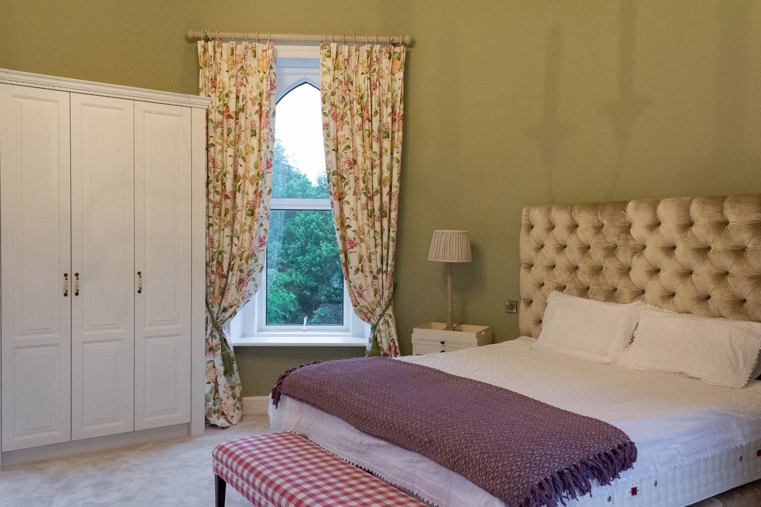 Tower bedroom — bed